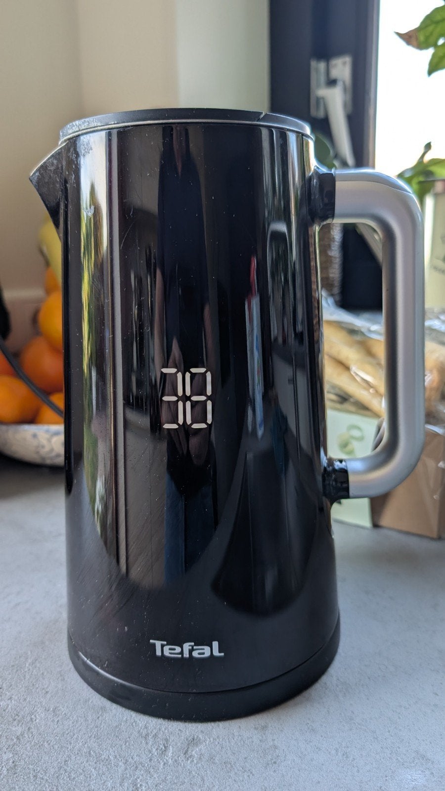 Tefal waterkoker met temperatuurweergave, Witgoed en Apparatuur, Waterkokers, 1 tot 2 liter, Ophalen, Gebruikt