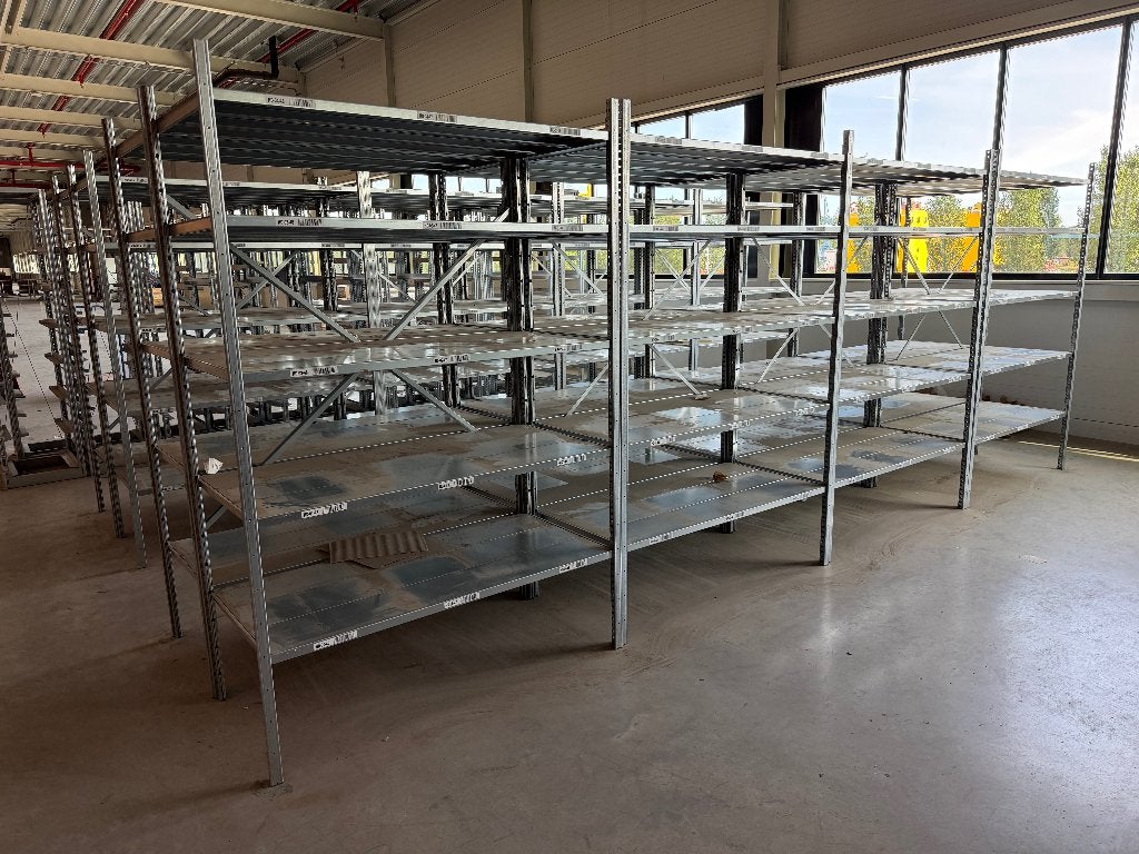 Gegalvaniseerde legbord stellingen (80x) en 2x krat stelling, Ophalen of Verzenden