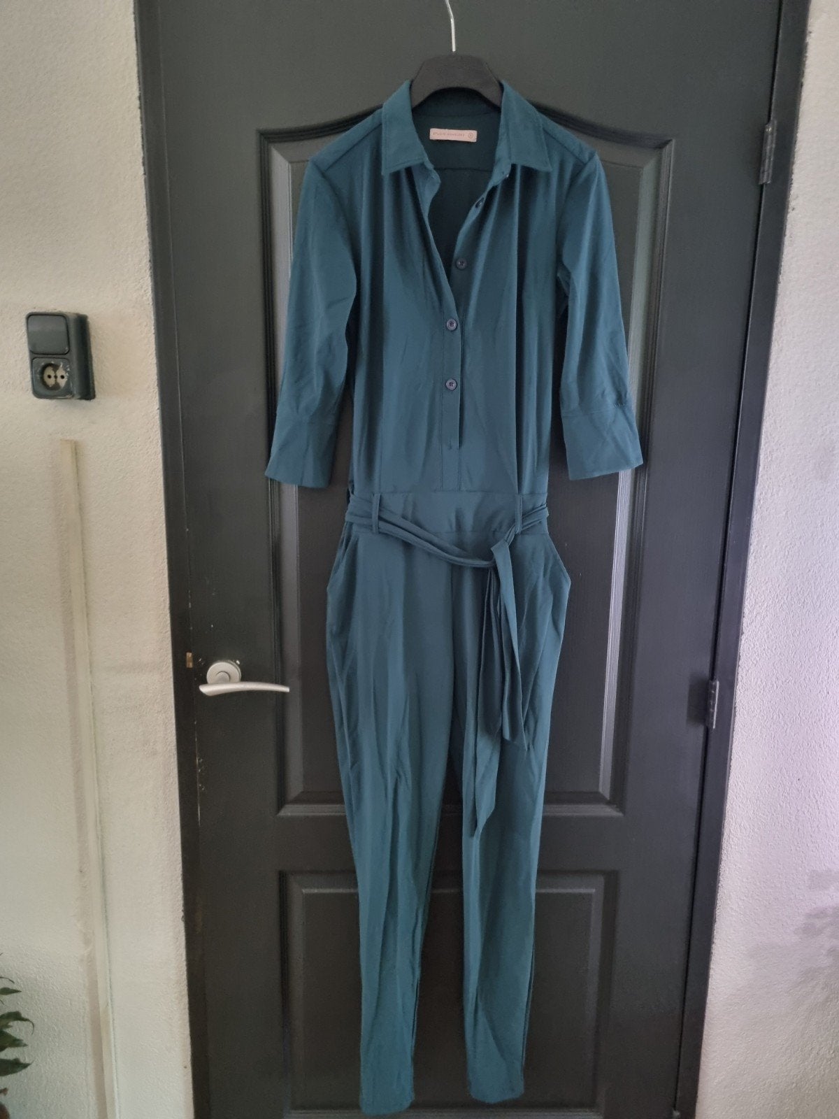Studio Anneloes Jumpsuit - Donkergroen - Maat S, Kleding | Dames, Jumpsuits, Studio Anneloes, Ophalen of Verzenden, Zo goed als nieuw