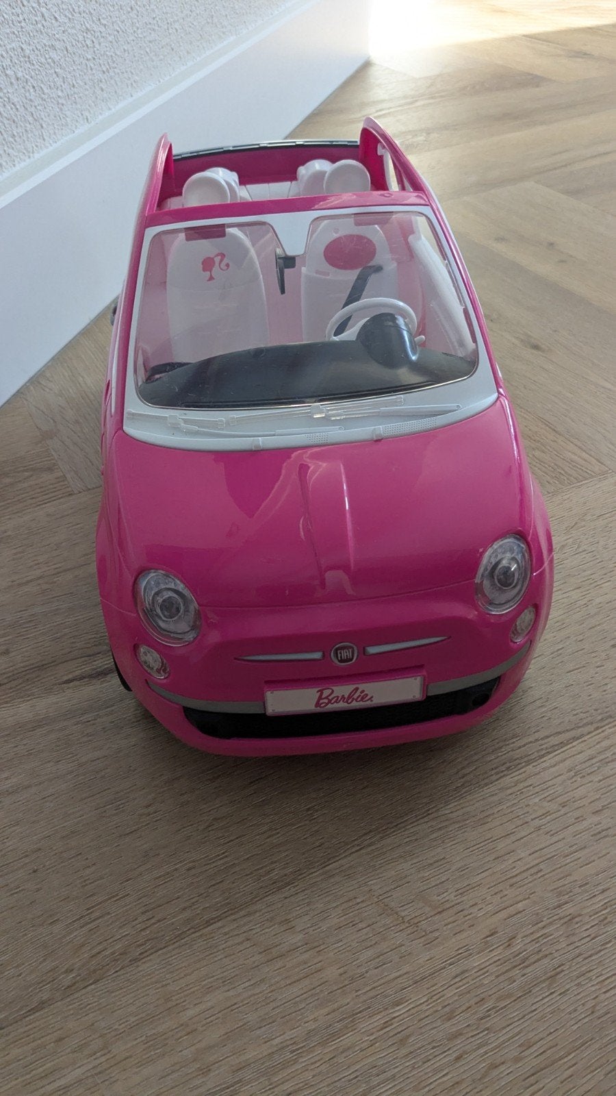 Barbie Fiat 500 Speelgoedauto Roze, Ophalen, Meisje