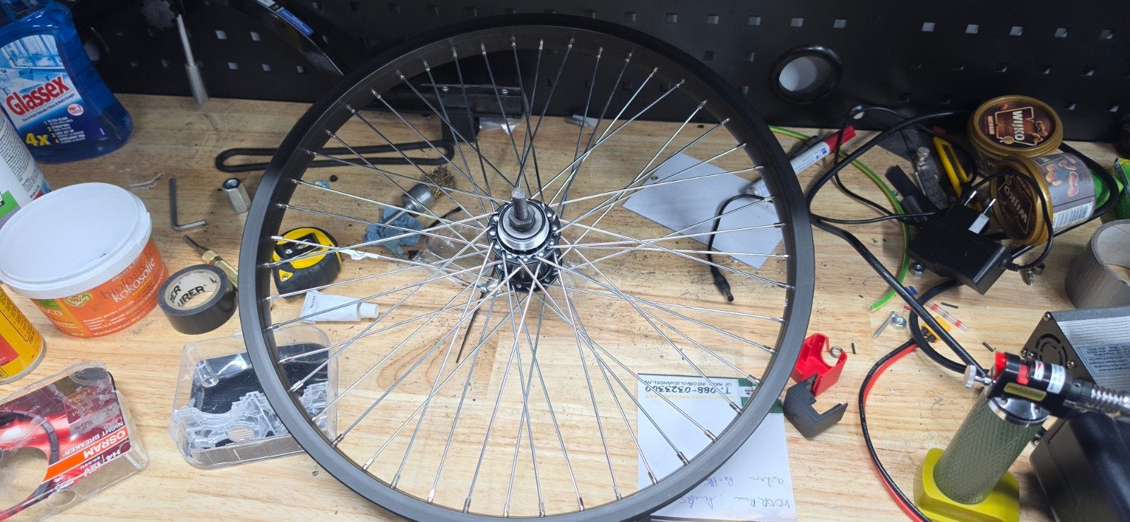 Fietswiel met spaken en naaf 20inch, Wiel, Gebruikt, Elektrische fiets, Onbekend