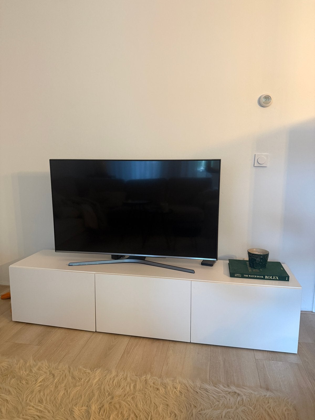 Tv meubel wit, Ophalen, 150 tot 200 cm, Zo goed als nieuw, Minder dan 100 cm