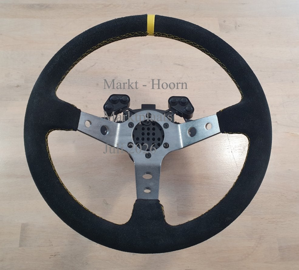 Deep dish drift stuur + Fanatec universal hub, Racestuur, Verstelbaar, Ophalen of Verzenden, Zo goed als nieuw