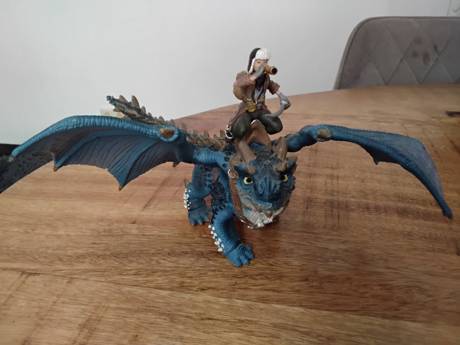 Schleich 70445 Shansi Bayala Blauwe Draak met berijder., Verzamelen, Speelgoed, Ophalen of Verzenden, Zo goed als nieuw