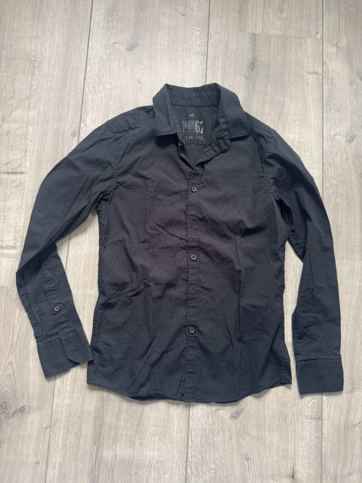 We overhemd zwart maat 134/140, Ophalen of Verzenden, Gebruikt, Jongen, Overhemd of Blouse