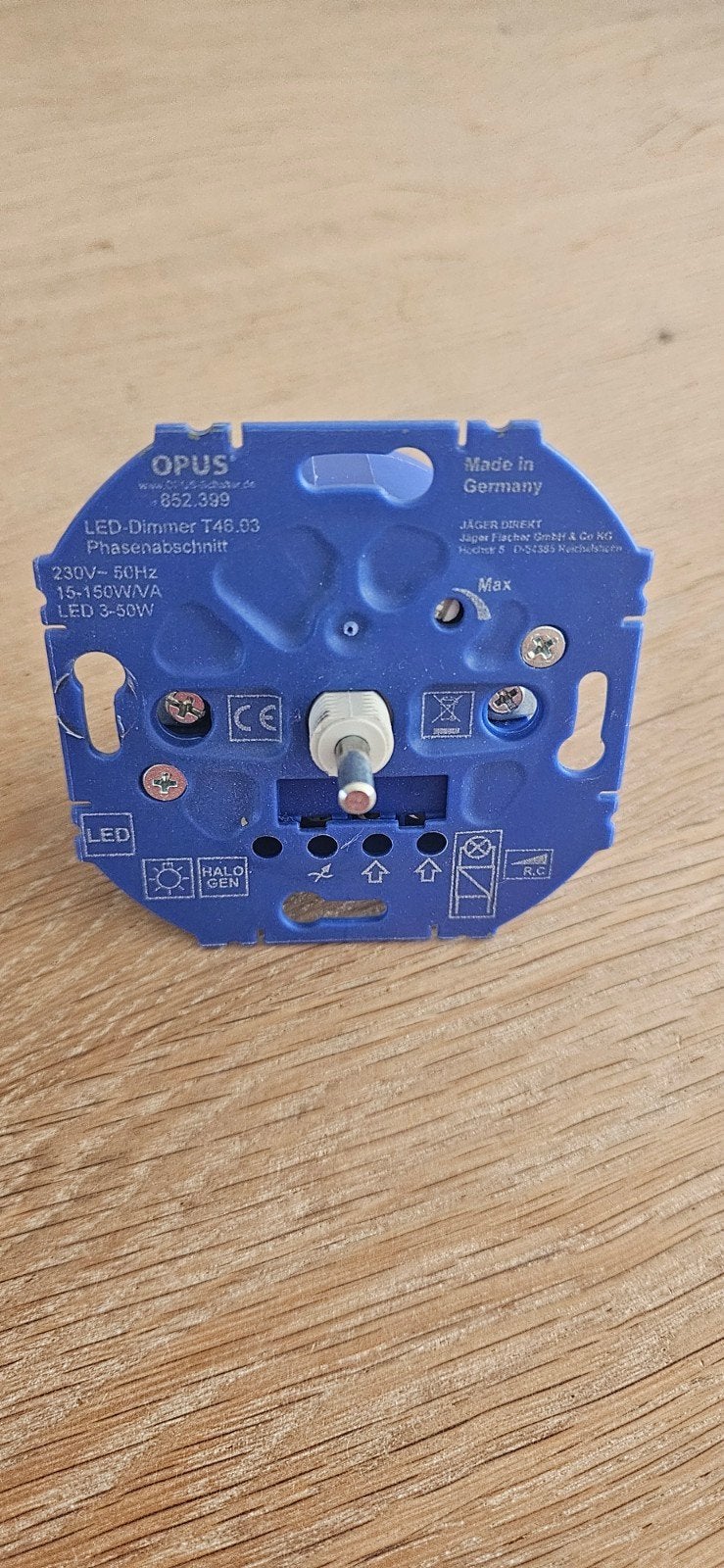 Opus LED Dimmer 126.03 - Fasesnede, Doe-het-zelf en Verbouw, Elektra en Kabels, Ophalen of Verzenden, Gebruikt, Overige merken