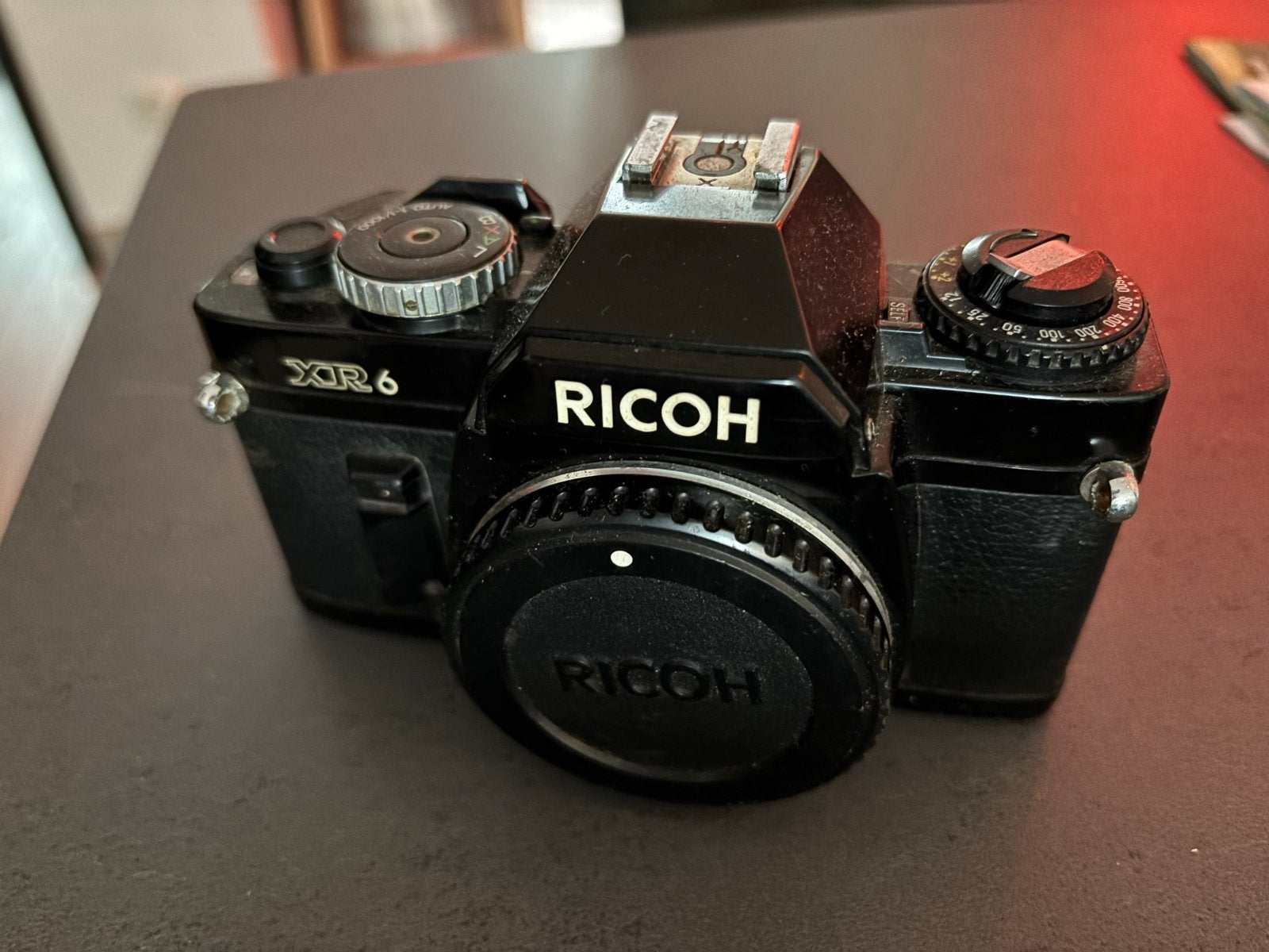 Ricoh XR6 Spiegelreflexcamera met 3 lenzen en accessoires, Ophalen of Verzenden, Gebruikt, Spiegelreflex