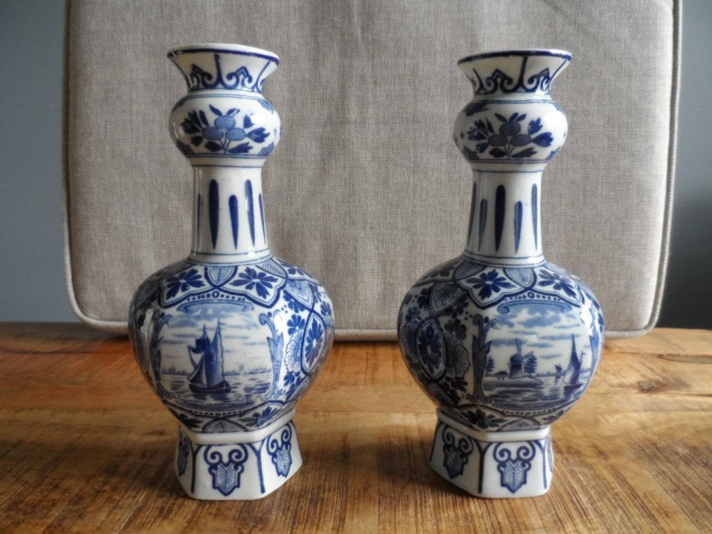 Knobbelvaas Delfs blauw, Antiek en Kunst, Ophalen