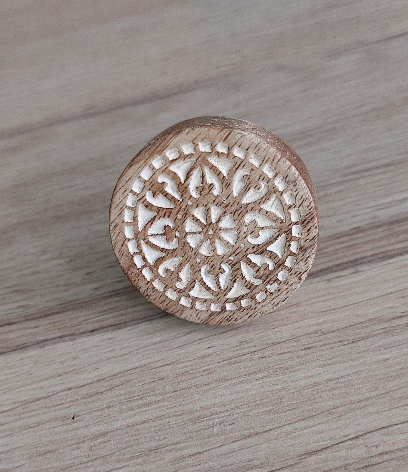 Houten kastknoppen BOHO, Ophalen of Verzenden, Zo goed als nieuw, Rvs, Klink of Kruk