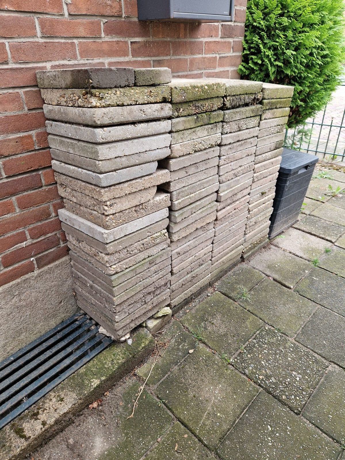 Betontegels, Ophalen, Gebruikt