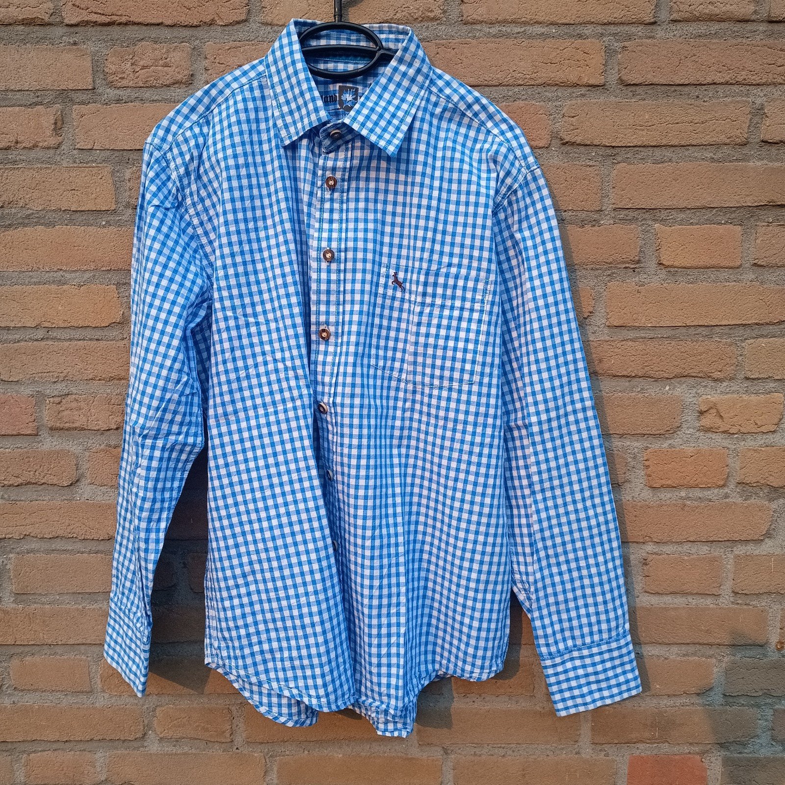 Tiroler trachten overhemd maat L Landhaus C&A, Overige maten, Overige thema's, Kleding, Gedragen