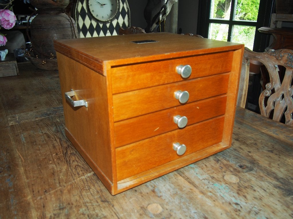 Gero Zilver ladekastje - 39 cm hoog, Ophalen, Minder dan 50 cm, Gebruikt, 3 of 4 laden