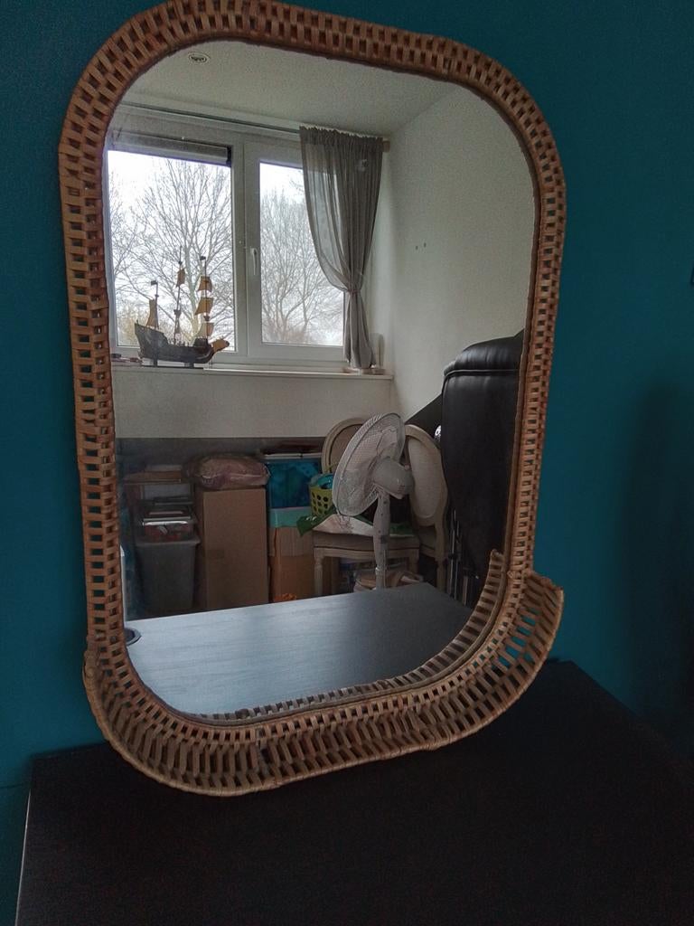 Ikea spiegel van rotan, Ophalen, Rechthoekig, Minder dan 50 cm