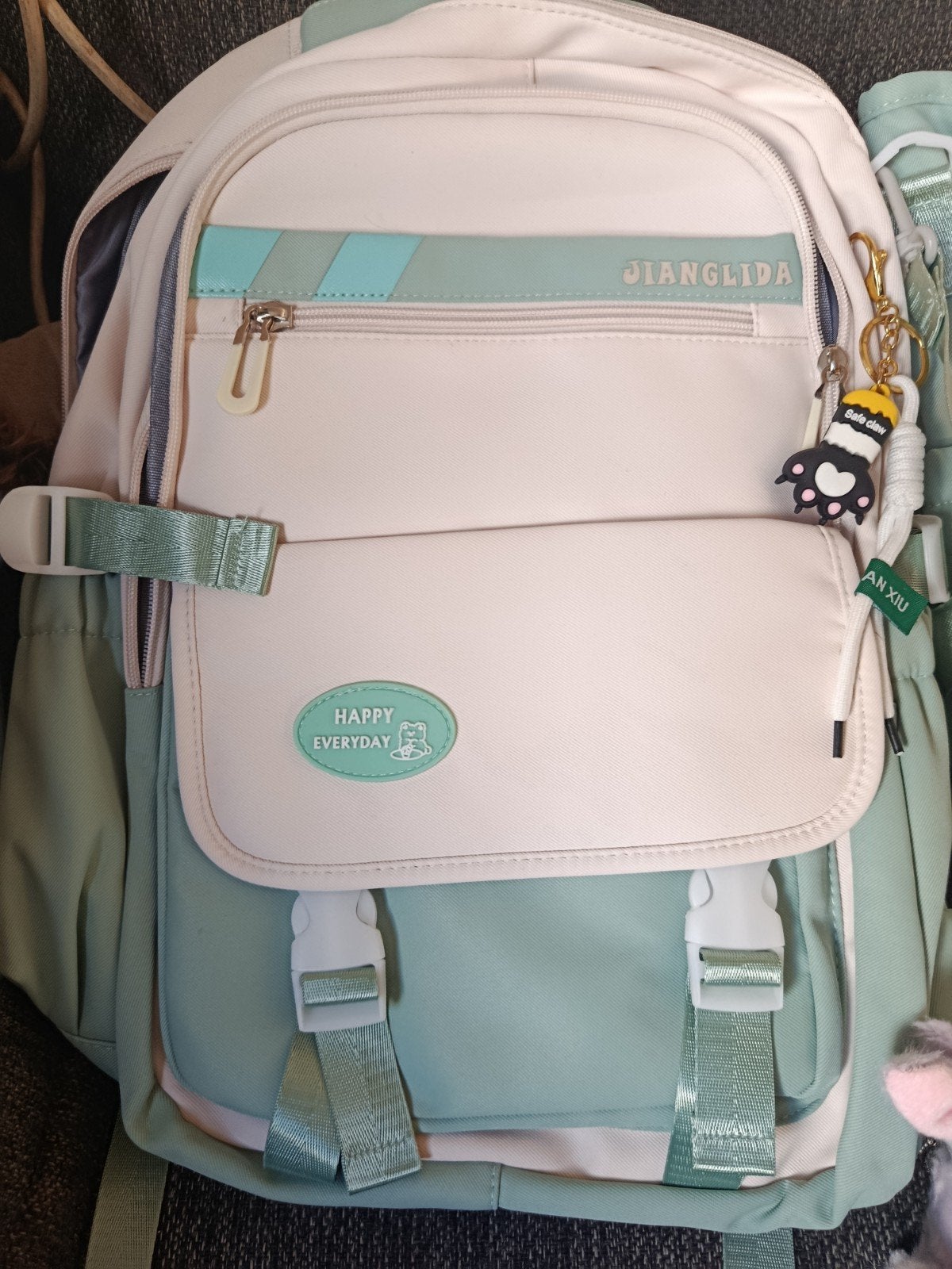 Nieuwe 4-delige schooltassenset - Mintgroen, 30 tot 40 cm, Rugtas, Ophalen of Verzenden, Groen