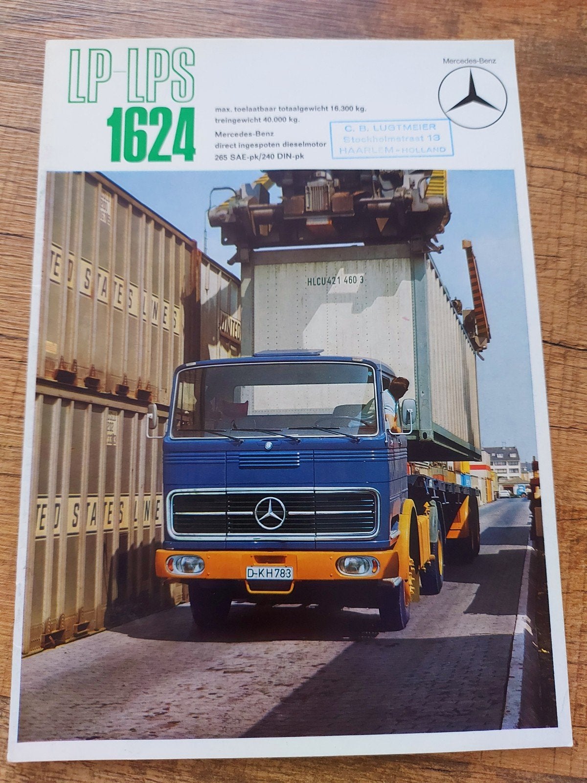 1973 keurige Mercedes LP/LPS 1624 vrachtwagen folder NL, Ophalen of Verzenden, Zo goed als nieuw, Mercedes