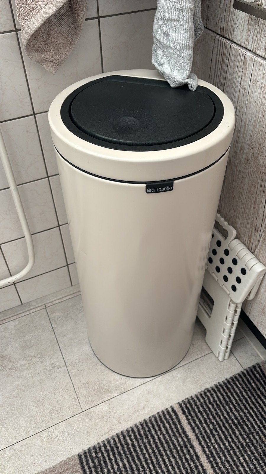 Brabantia Touch prullenbak, Ophalen, Zo goed als nieuw, Rvs