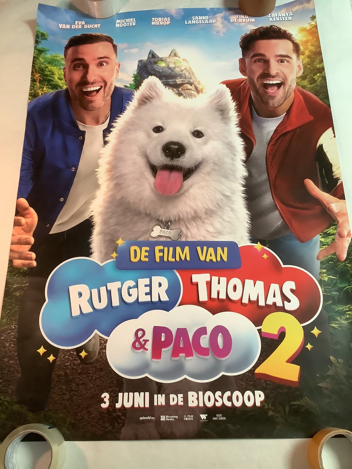 RUTGER & THOMAS   filmposter  70-100 cm double sided, Ophalen of Verzenden, Zo goed als nieuw, A1 t/m A3, Film en Tv