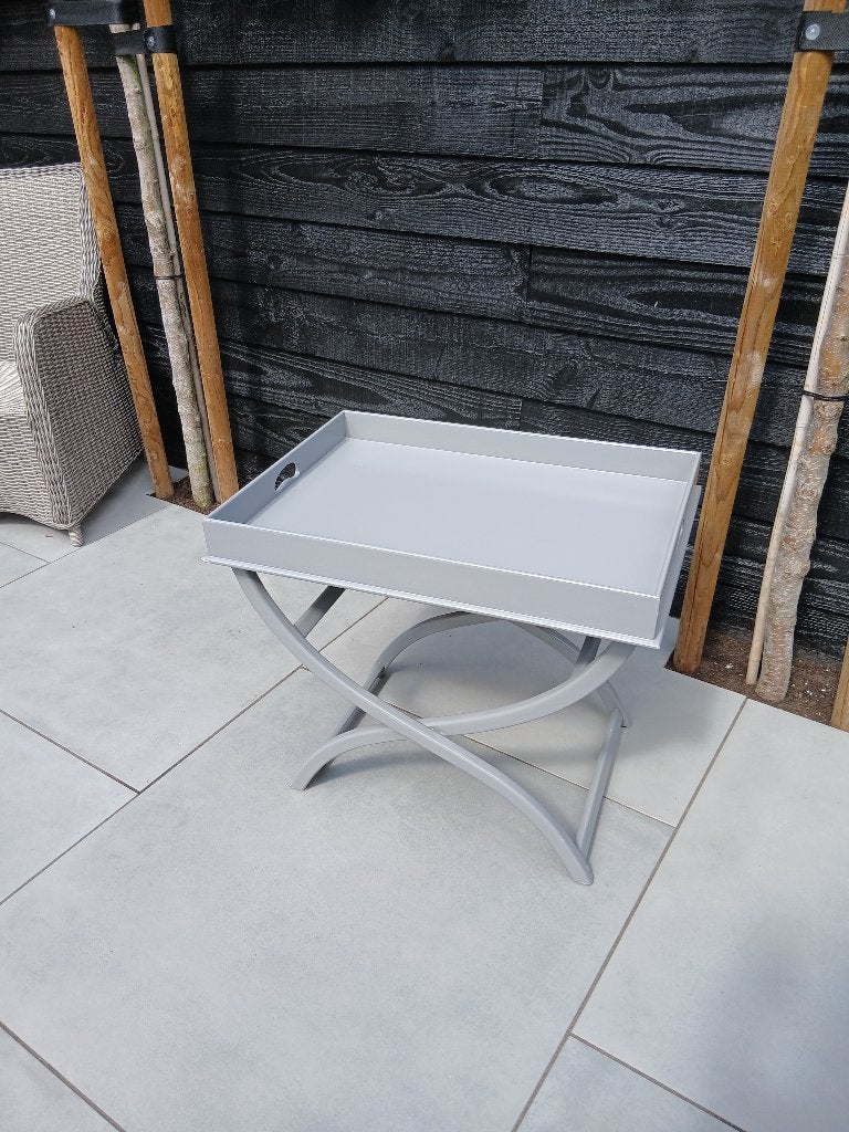 Bijzet tafel met dienblad, Ophalen, Gebruikt, Afneembaar, Dienblad