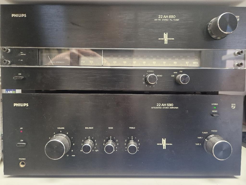Philips Set, Audio, Tv en Foto, Stereo-sets, Gebruikt, Cassettedeck, Tuner of Radio, Philips, Ophalen of Verzenden