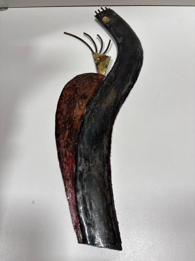 Abstracte metalen sculptuur 'Rups', Ophalen of Verzenden