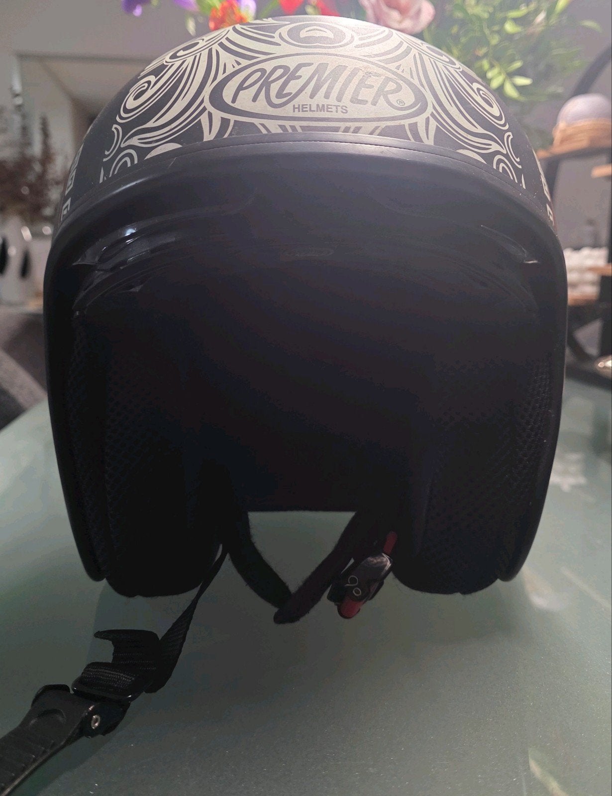 Premier Jethelm met uniek doodshoofd design - Maat S, Motoren, Ophalen, Dames, Jethelm, S
