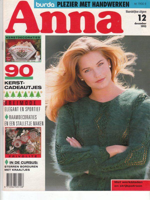 Anna Burda nr.12-1993 [3348]  [BoSpHo], Ophalen of Verzenden, Zo goed als nieuw, Sport en Vrije tijd