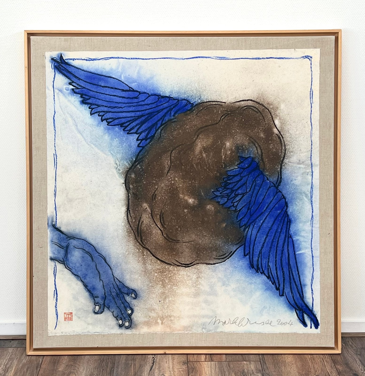 Mark Brusse; groot schilderij, ‘When stones ….’         TOP, Ophalen