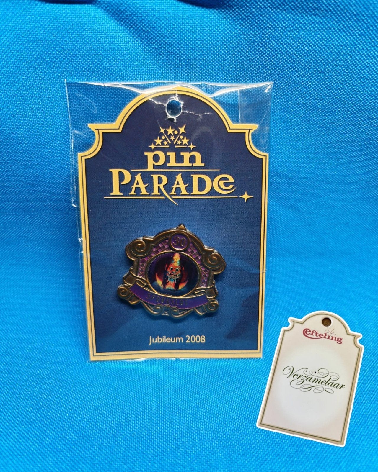 Efteling jubileum pin 30 jaar Spookslot nieuw in verpakking, Ophalen of Verzenden, Nieuw, Button of Speldje