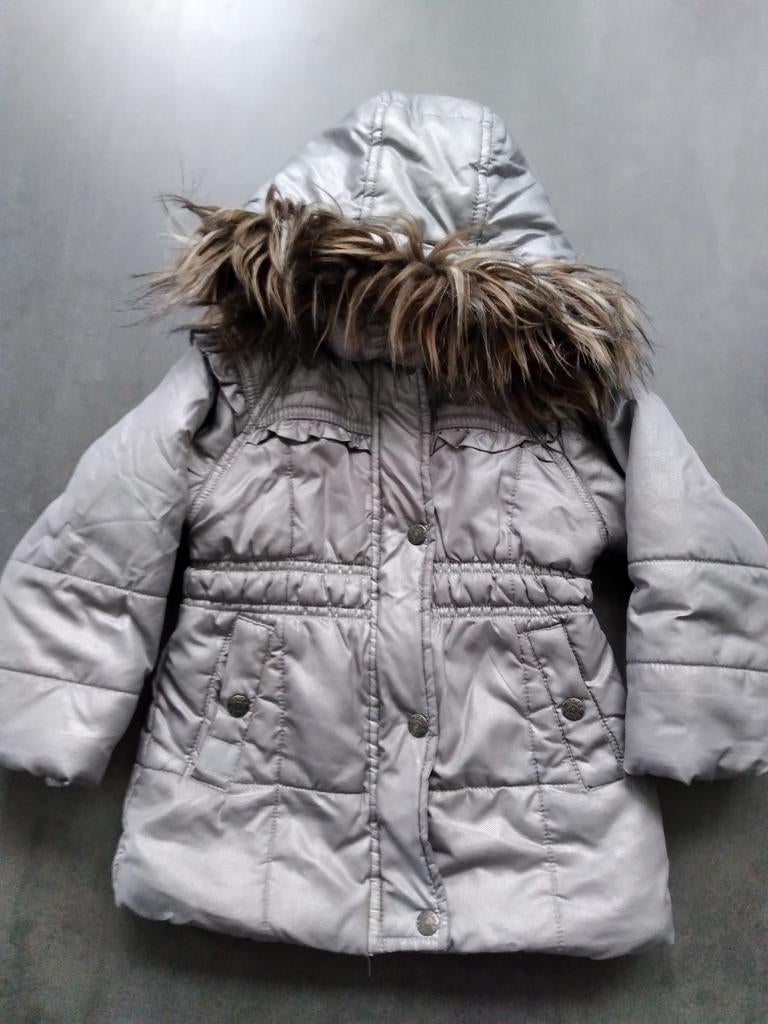 Meisjes winterjas maat 98 met afneembare capuchon, Ophalen, Gebruikt, Meisje, Jas
