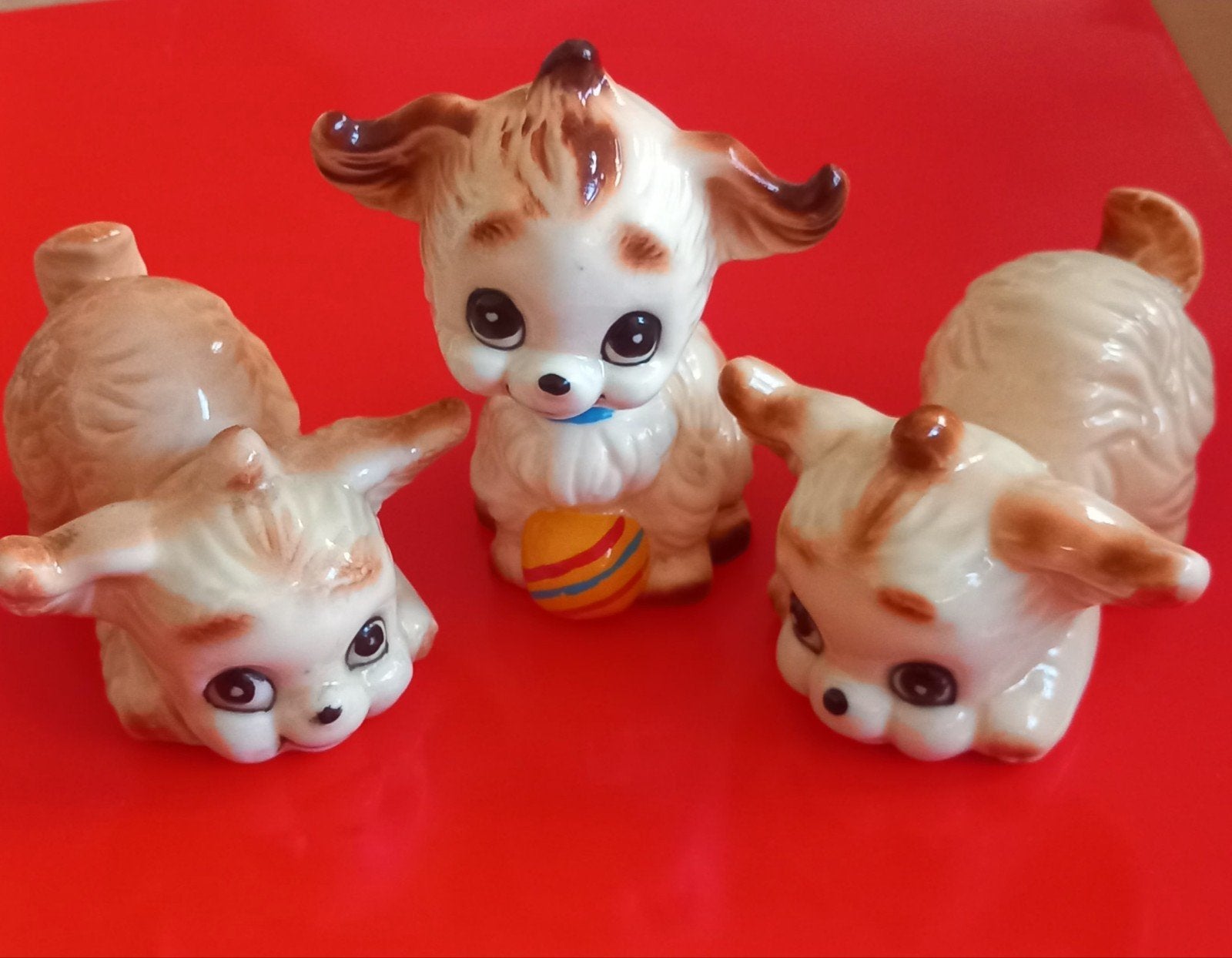 Set Vintage Retro Puppy's Big Eye '70 Porselein of Keramiek, Antiek en Kunst, Ophalen of Verzenden