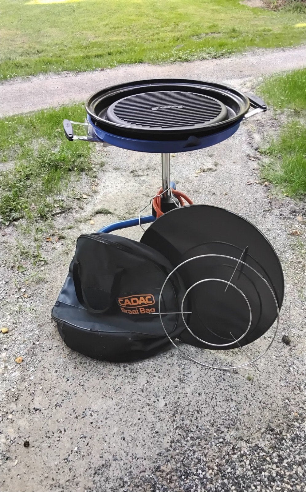 Skottelbraai cadac, Ophalen