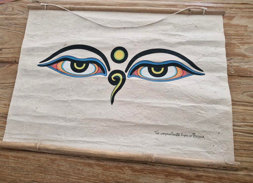 Buddha's eyes, Ophalen of Verzenden, Zo goed als nieuw, Schilderij