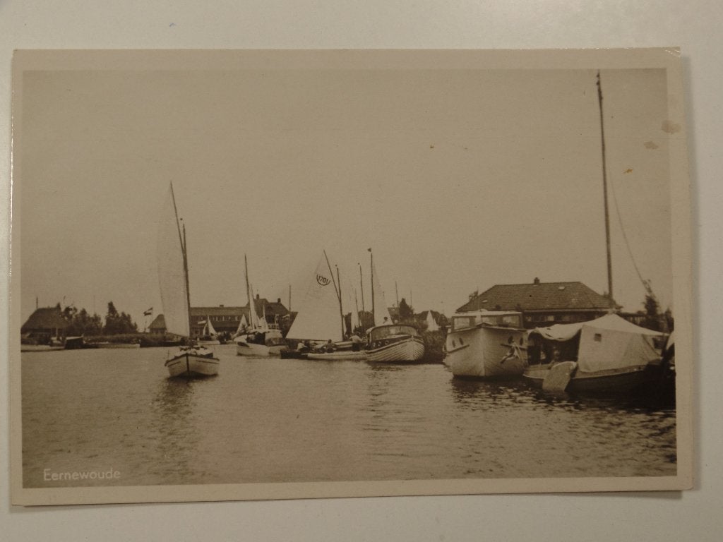 Eernewoude watersport notarisboot, Ophalen of Verzenden, 1940 tot 1960, Gelopen, Friesland