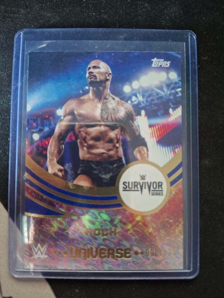 Topps WWE Universe The Rock Survivor Series Kaart /175, Ophalen of Verzenden, Zo goed als nieuw, Losse kaart