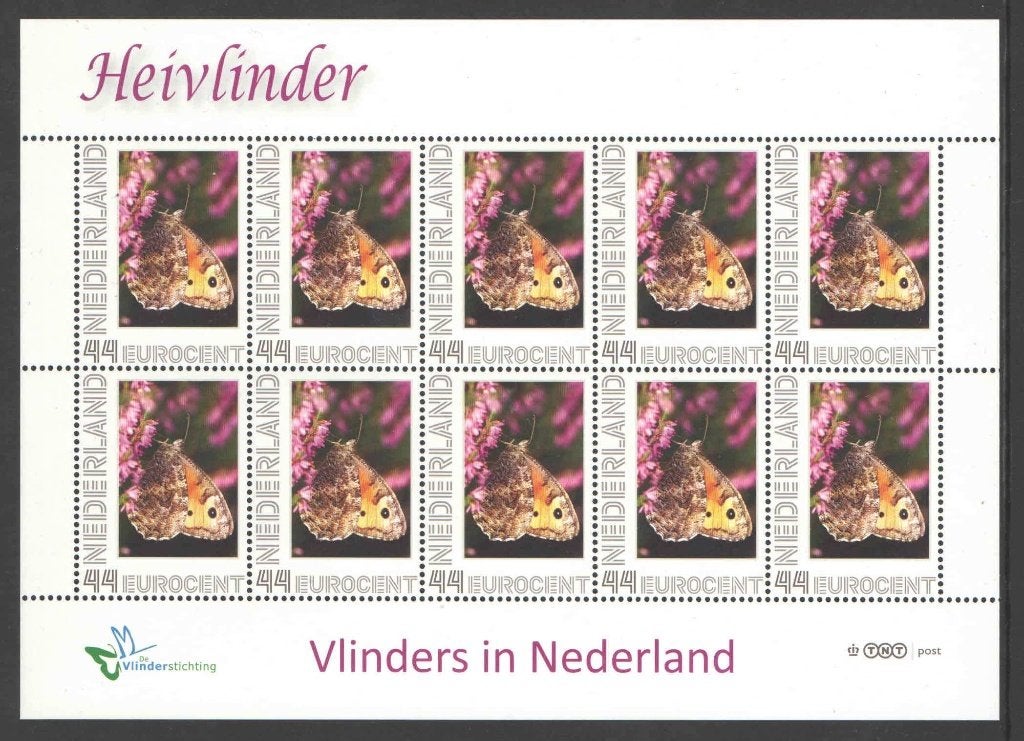 Postzegels Vlinders in Nederland: Heivlinder, Postzegels en Munten, Ophalen of Verzenden, Na 1940, Postfris