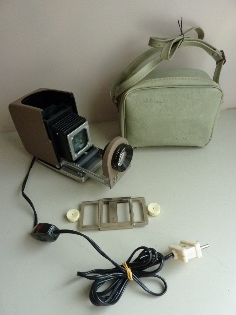 Minolta vintage dia projector met originele tas, Ophalen of Verzenden, 1960 tot 1980, Projector