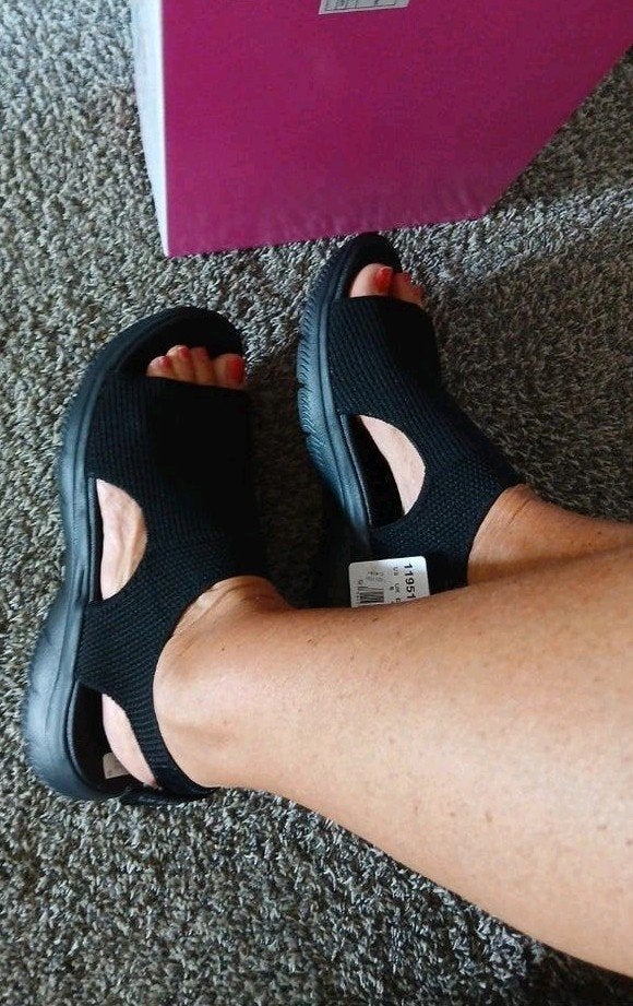 Skechers Yoga Foam Sandalen Maat 42 Zwart Nieuw, Ophalen of Verzenden