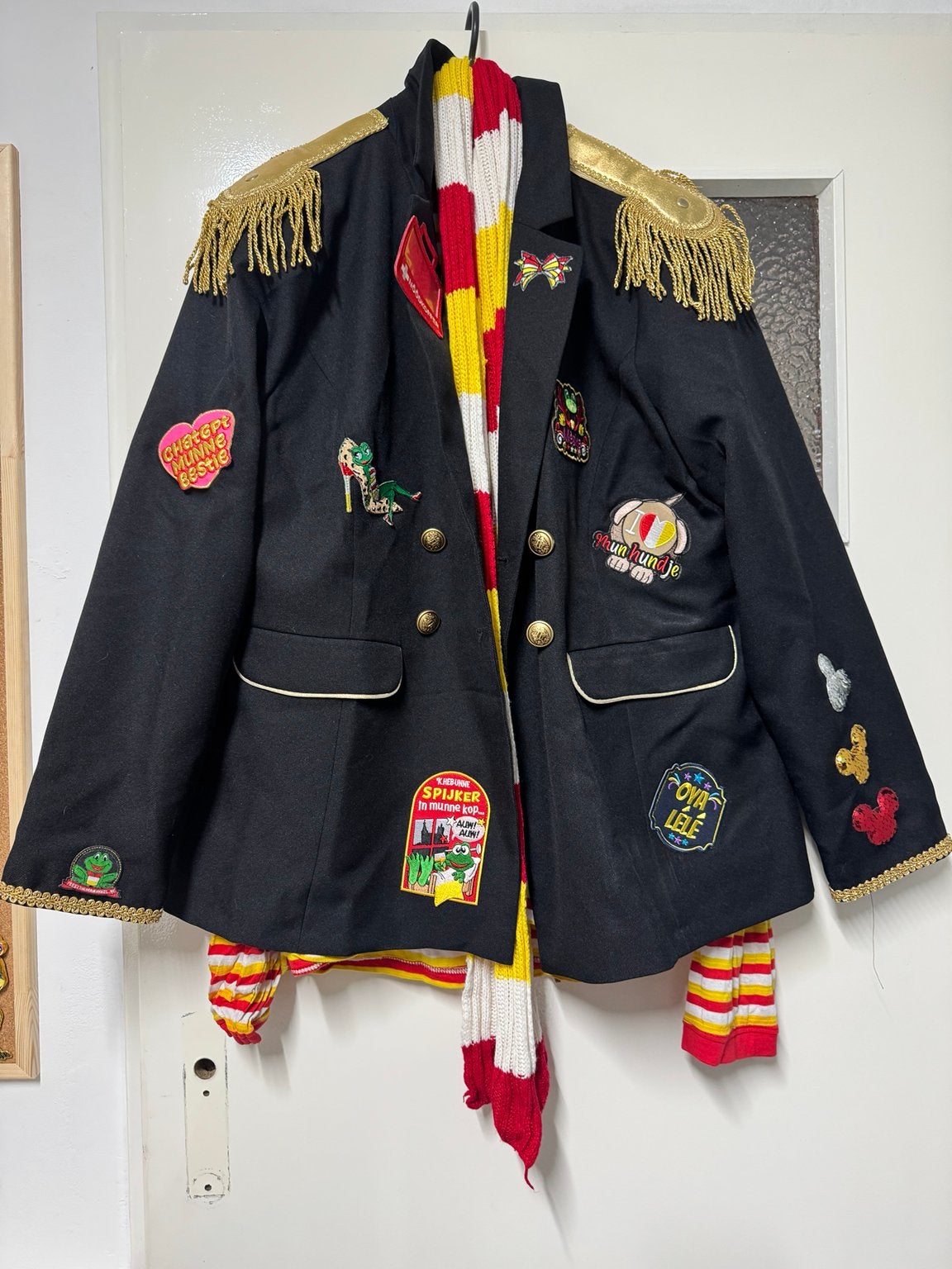 Carnavalsjas Oeteldonk met sjaal en shirt maat xxl, Carnaval, Maat 46/48 (XL) of groter, Nieuw, Ophalen of Verzenden