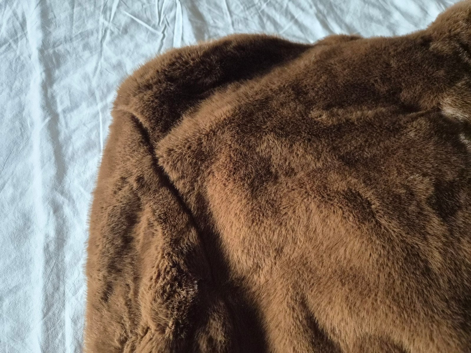 E-woman bruine teddy jas met capuchon - Maat M, Maat 38/40 (M), Bruin, Ophalen of Verzenden, Zo goed als nieuw