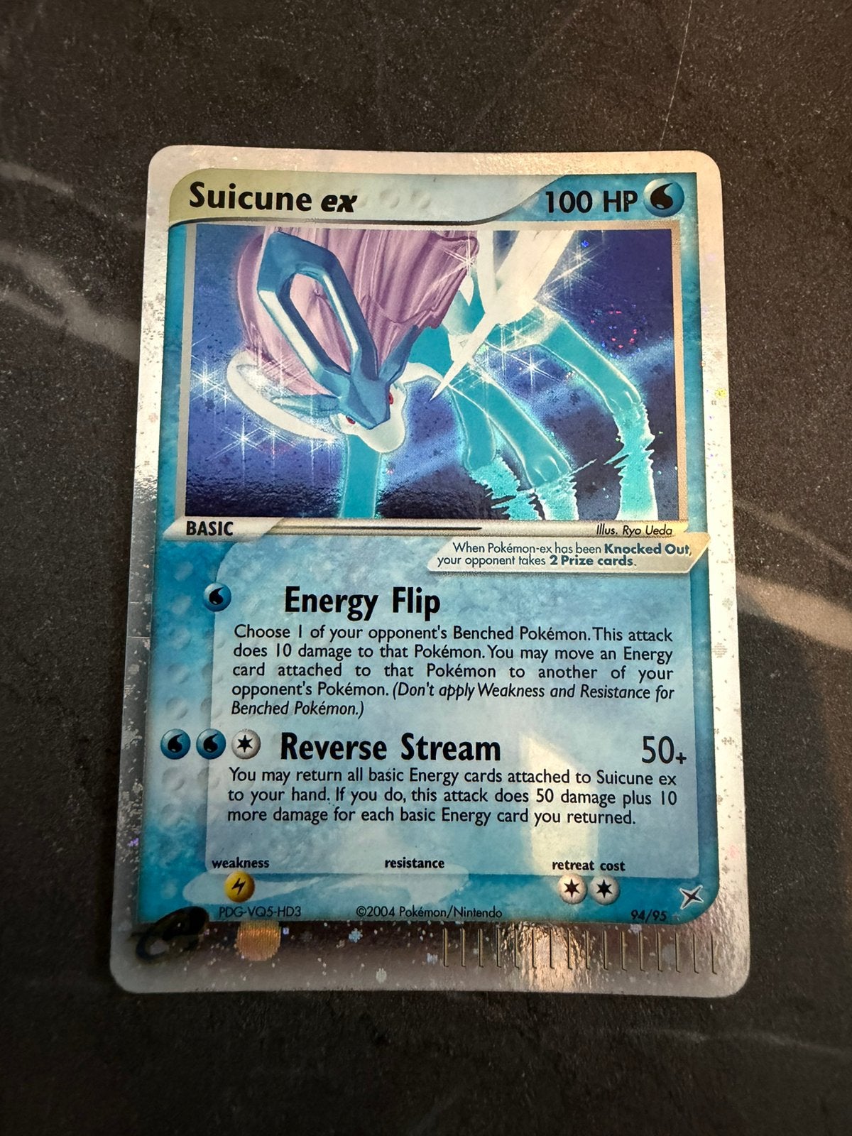 Pokémon Card – Suicune ex – 94/95 Rare Holo, Ophalen of Verzenden, Zo goed als nieuw