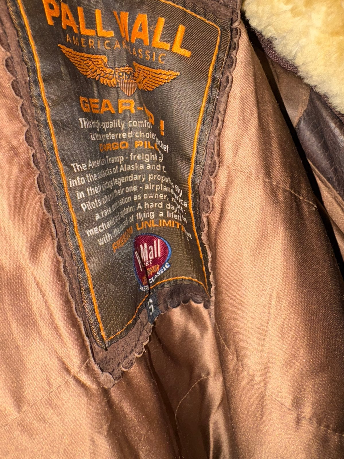 Pall Mall pilotenjas – maat S, Ophalen of Verzenden, Gedragen, Bruin