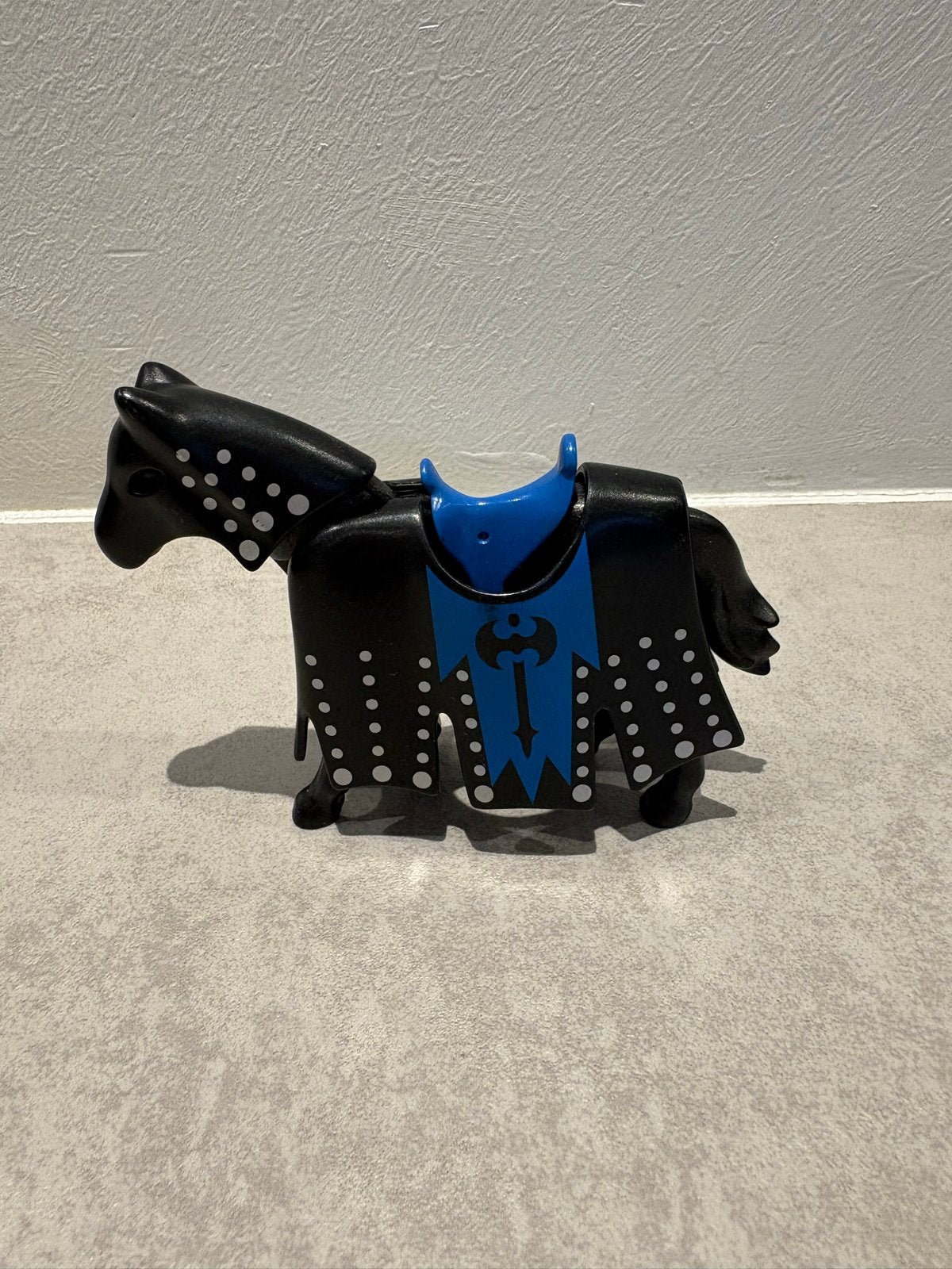 Playmobil Paard met Zadel en Dekje - Zwart/Blauw, Ophalen of Verzenden, Zo goed als nieuw