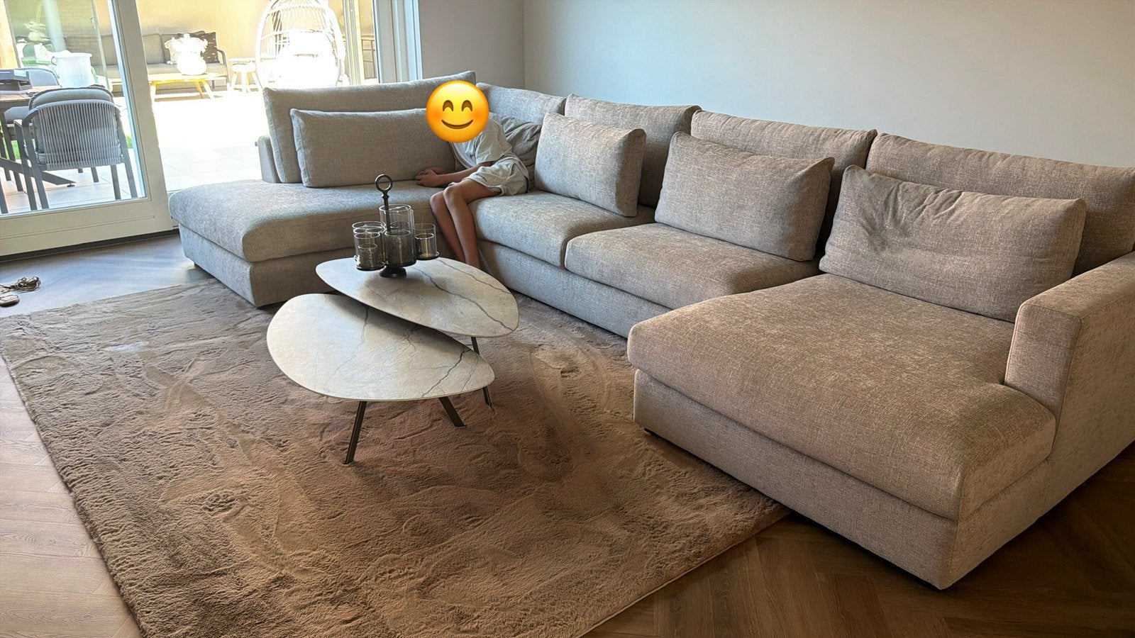 Vloerkleed ‘fluffy’, Ophalen, Bruin, 200 cm of meer, Rechthoekig