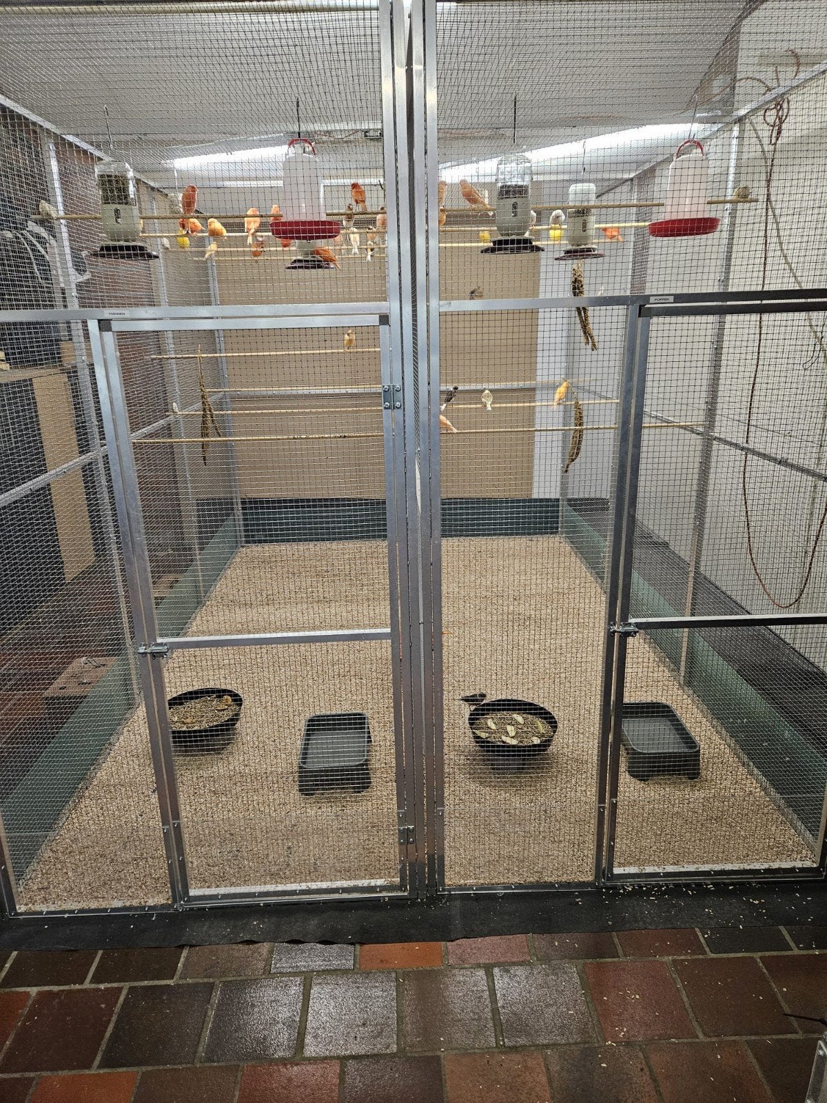 2 volières van 3x2x1 meter, Dieren en Toebehoren, Vogels | Hokken en Kooien, Ophalen, Zo goed als nieuw, Aluminium, Volière
