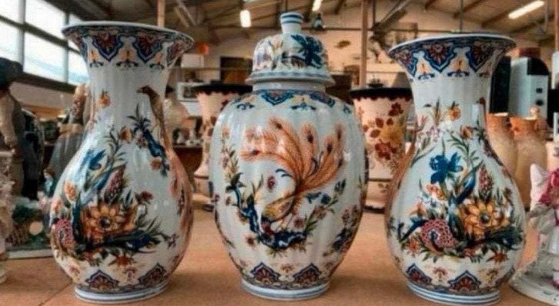 Vaas diverse Delfts aardewerk antieke vazen leuk cadeau, Antiek en Kunst, Antiek | Keramiek en Aardewerk, Ophalen of Verzenden