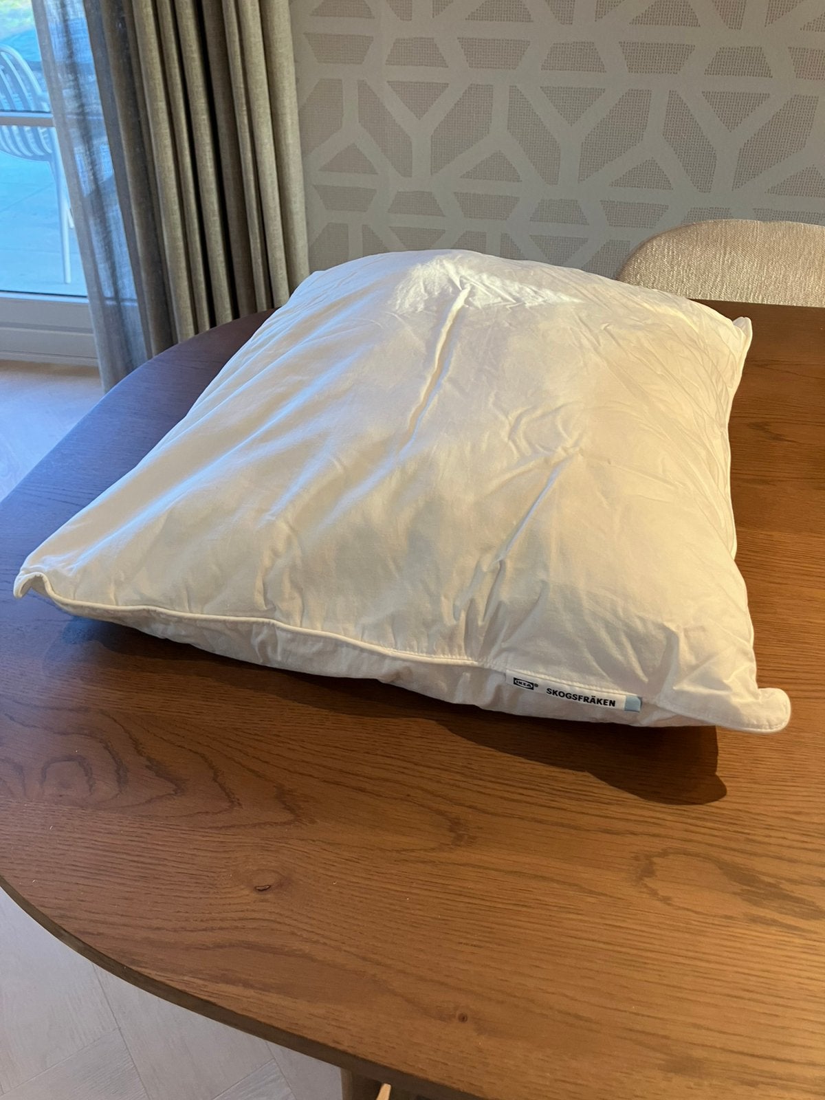 Ikea Skogsfräken hoofdkussen laag NIEUW, Eenpersoons, Wit, Nieuw, Ophalen of Verzenden