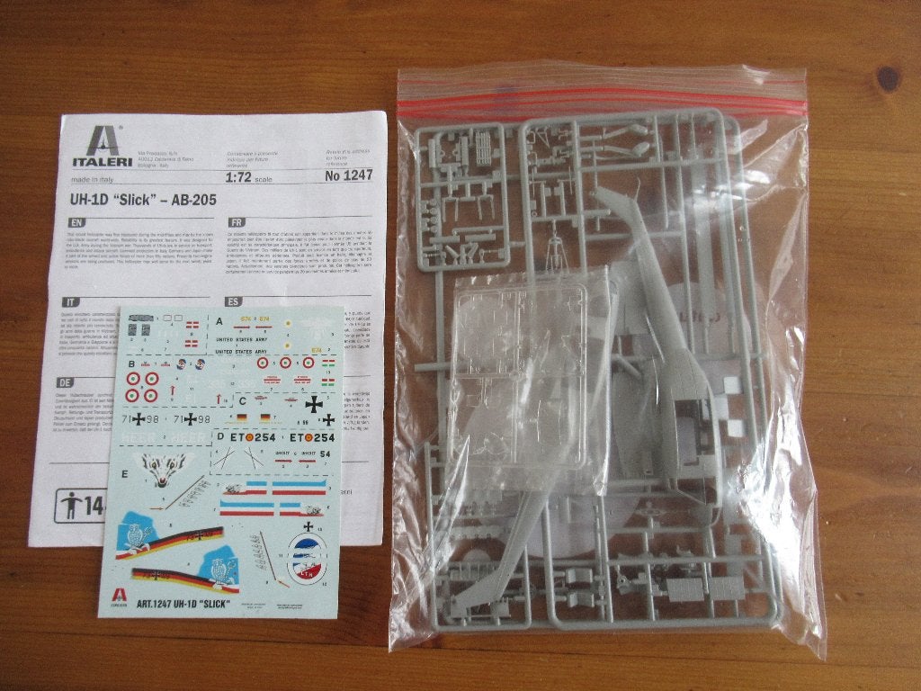 Bell UH-1D Huey  / AB-205 (Italeri 1/72), 1:72 tot 1:144, Italeri, Helikopter, Ophalen of Verzenden