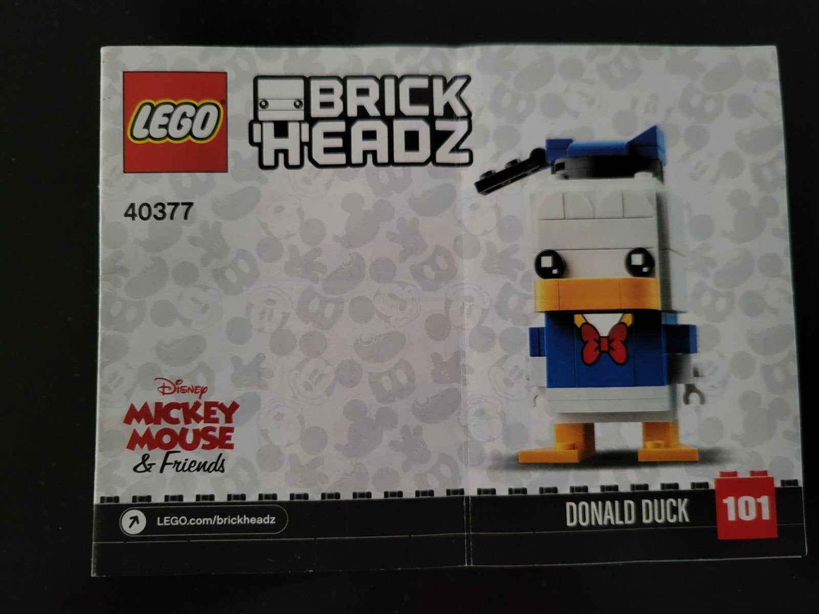 LEGO BrickHeadz 40377 Donald Duck - Mickey Mouse & Friends, Ophalen of Verzenden, Zo goed als nieuw