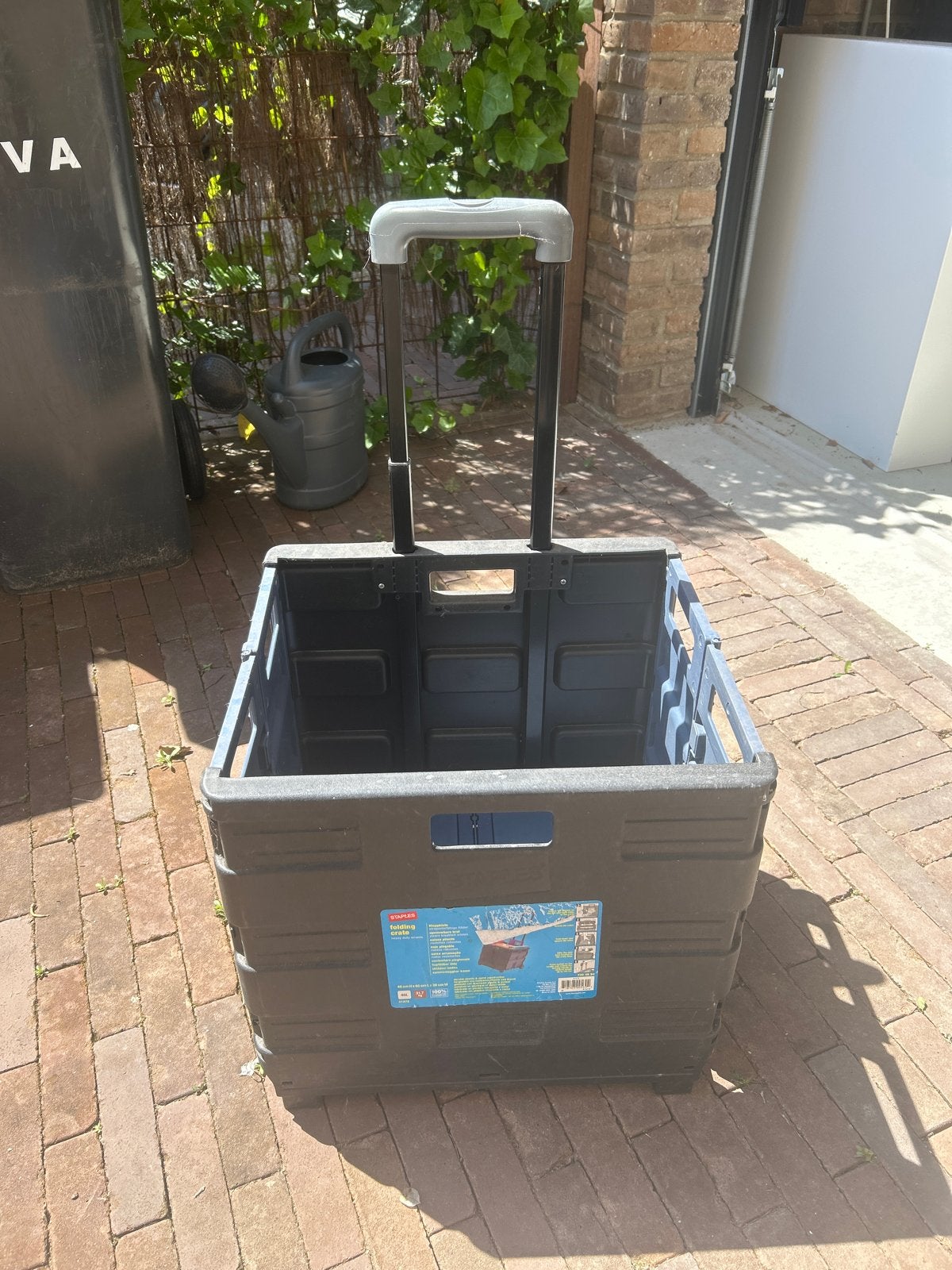 Opvouwbare transportbak met wielen - Staples, Gebruikt, 40 tot 60 cm, Opvouwbaar, 50 tot 75 cm