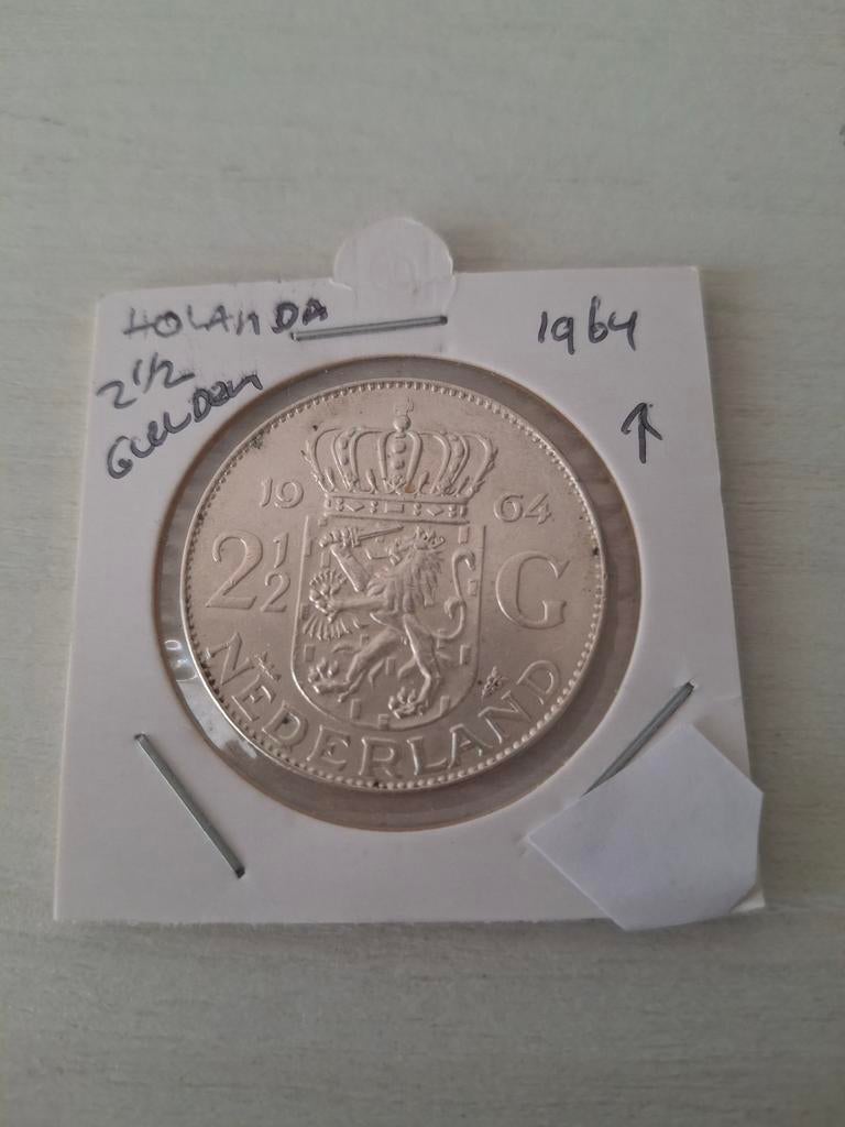 Zilveren Rijksdaalder 1964 Koningin Juliana, Koningin Juliana, Zilver, Ophalen of Verzenden, Losse munt